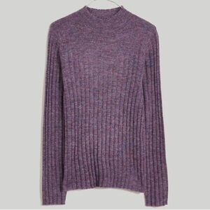 Madewell Alpaca Blend Mockneck Sweater Heather Violet Size Medium